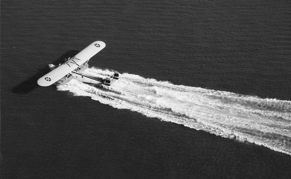 P2Y-1 taking off in open sea